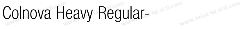 Colnova Heavy Regular字体转换